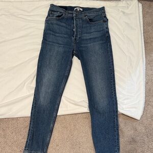 Re/Done Classic Blue Button-Fly Jeans